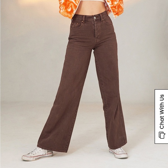 PacSun Denim - PACSUN Brown high waisted baggy jeans.